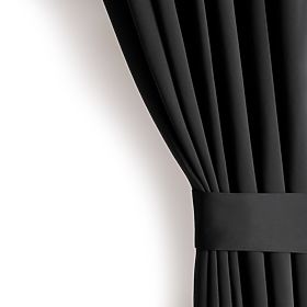 Draperie RESTILO BLACKOUT culoare negru șerpa stil clasic bandă material blackout 140x245