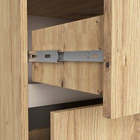 DULAP DE BAIE SUSPENDAT SUB LAVOAR VAMI W90 2SZ 2P STEJAR ARTISAN / CAȘMIR