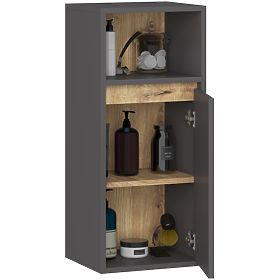 DULAP SUSPENDAT PENTRU BAIE VAMI W35 1D 1W GRAFIT GRI / STEJAR ARTISAN