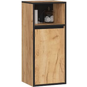 DULAP SUSPENDAT PENTRU BAIE VAMI W35 1D 1W STEJAR CRAFT / NEGRU