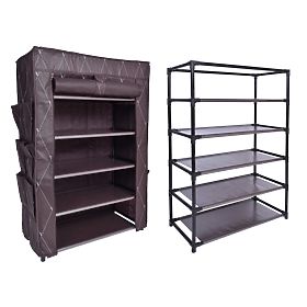 Dulap textil pentru încălțăminte Vitto - maro