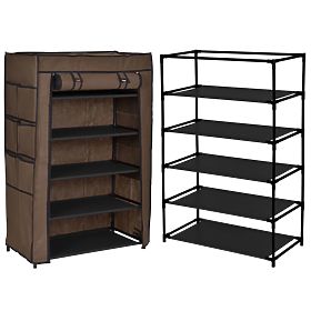 Dulap textil pentru pantofi Mona maro închis