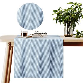 Față de masă CLEAR culoare albastru marin motiv tipărit boho 40x140 ameliahome