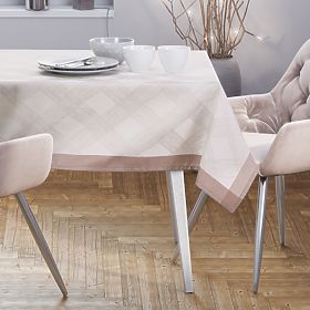 Față de masă MILLUZA crem metalizat motiv clasic 110x160 ameliahome