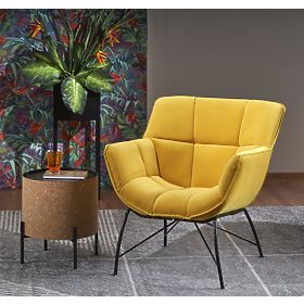 Fotoliu de relaxare BELTON galben (1p=1buc)