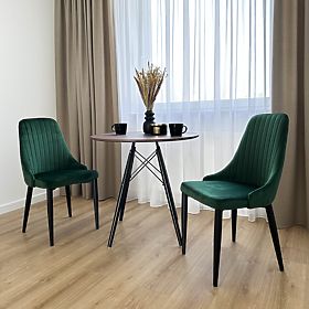 Fotoliu din catifea LORIENT VELVET verde închis