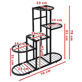 Ghiveci metalic loft STIGAN negru