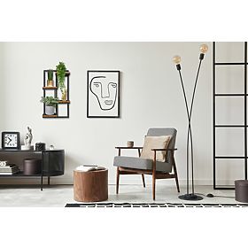 Ghiveci suspendat negru Hagart Rustic stejar vechi