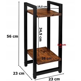 Ghiveci suspendat negru Lupin Rustic stejar vechi