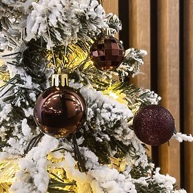 GLOBURI DE CRĂCIUN MARRON 34 BUC SYSD1688-038