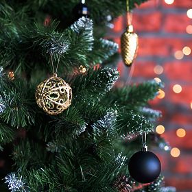 GLOBURI DE CRĂCIUN NEGRE 100 BUC KL-21X04, Tutumi