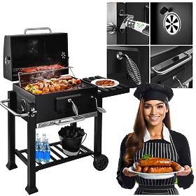 Grătar de grădină cu cărbune cu capac MEJOR