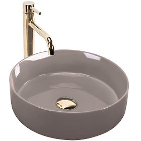 Lavoar deasupra blatului Rea Sami Beige Shiny