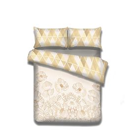 Lenjerie de pat SNUGGY galbenă cu motiv floral 155x220*2+80x80*2 AmeliaHome
