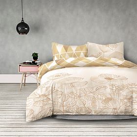 Lenjerie de pat SNUGGY galbenă cu motiv floral 155x220*2+80x80*2 AmeliaHome