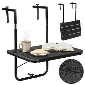 Masă de balcon pliabilă ARETTO neagră