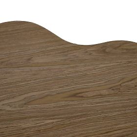 Masă de cafea Cosmo 90 cm, nuc, formă rotunjită