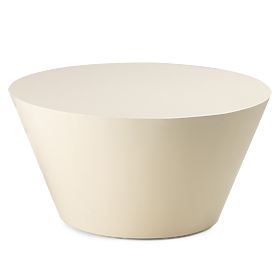 Masă de cafea Eclipso, 60 cm, alb crem, lucios