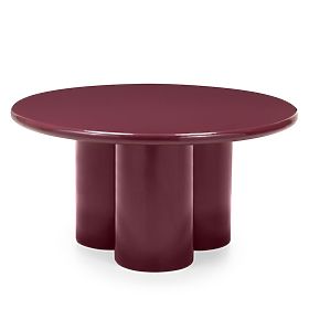Masă de cafea Everett 80 cm, burgund, lucioasă, lectus