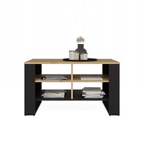 Masă de cafea Modern 4P SLIM STEJAR ARTISAN NEGRU