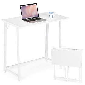 Masă de calculator pliabilă 80x45 cm suport laptop alb ModernHome, MODERNHOME