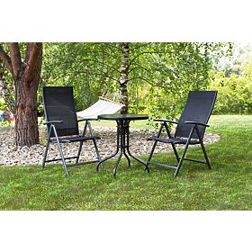 Masă de grădină 60cm sticlă călită masă pentru grădină terasă balcon