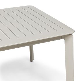 Masă de grădină extensibilă Canelli 175-234 cm, din aluminiu, dreptunghiulară, bej deschis