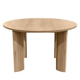 Masă de sufragerie Bali 120 cm, rotundă, alb crem