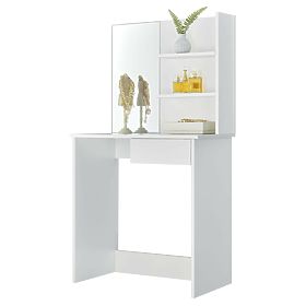 Masa de toaletă cosmetică modernă cu oglindă mare și rafturi ModernHome, MODERNHOME