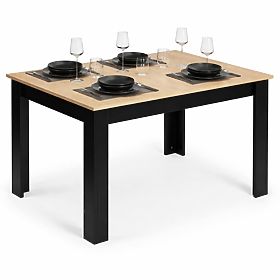 Masă dreptunghiulară pentru bucătărie și sufragerie pentru 4 persoane 120x80 cm stejar sonoma Modern, MODERNHOME
