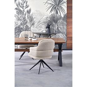 Masă extensibilă BARON, nuc / negru (2p=1buc), Halmar