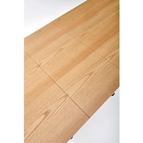 Masa extensibilă DERRICK stejar natural / negru (2p=1buc)