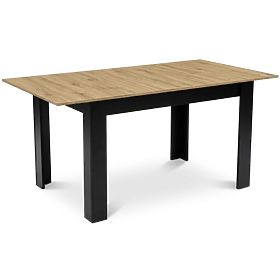 Masă extensibilă dreptunghiulară 120-160x80 cm pentru bucătărie și sufragerie pentru 4-6 persoane st, LEOBERT