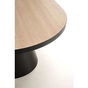 Masa extensibilă GIACOMO, blat - natural, picior - negru (2p=1buc), Halmar