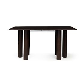 Masa extensibilă Loa 140-200 cm, furnir de stejar, nuc, lemn de fag, rotunjit