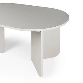 Masa extensibilă Mou 140-200 cm, culoare cașmir, blat oval