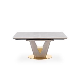 Masă extensibilă VALENTINO gri deschis/auriu