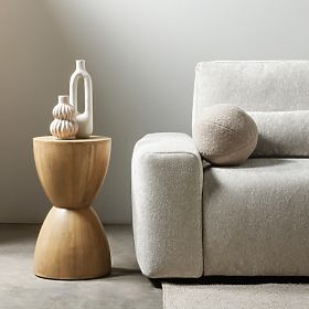 Masă laterală Lavia 35 cm, lemn de mango, lectus