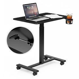 Masă mobilă reglabilă 70x48 cm pentru laptop, înălțime reglabilă 71,5-112 cm, negru ModernH, MODERNHOME