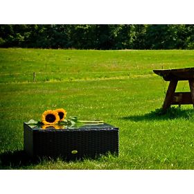 Masă pătrată din tehnoratan negru