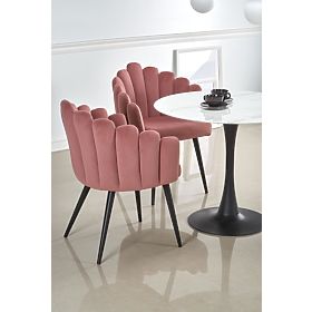 Masa rotundă AMBROSIO, blat - sticlă, picior - negru (2p=1buc), Halmar