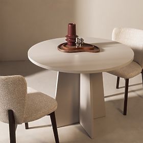 Masă rotundă de dining Merlo 100 cm, cașmir