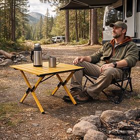 Masă turistică pliabilă 60x60 cm de camping cu geantă MultiGarden, MultiGarden
