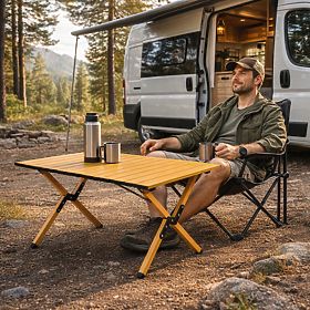 Masă turistică pliabilă 90x60 cm camping cu geantă MultiGarden