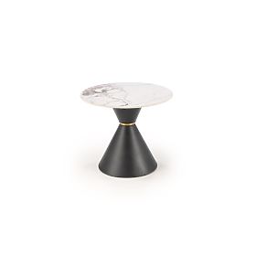 Măsuță de cafea GORETTI_S marmură albă / negru (2p=1buc)