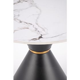 Măsuță de cafea GORETTI_S marmură albă / negru (2p=1buc)