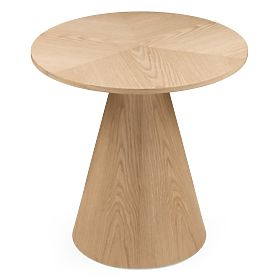 Măsuță laterală Abisko, 60 cm, rotundă, furnir din stejar natural, lectus