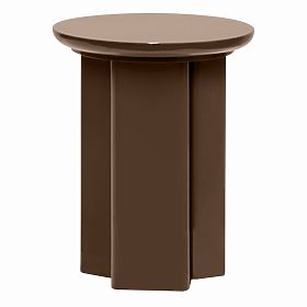 Măsuță laterală Brie 40 cm, maro deschis, mocha, lucios