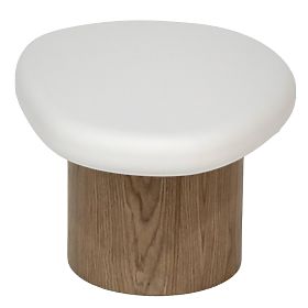 Măsuță laterală Floe 50 cm, alb/nuc