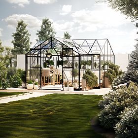 Modul de extindere pentru seră Royal Green Standard, 4,1 m², sticlă securizată 4 mm, aluminiu